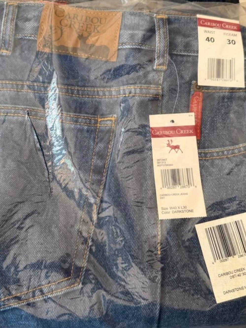 Caribou Creek Men’s Darkstone Blue Jeans - Classic Straight Fit